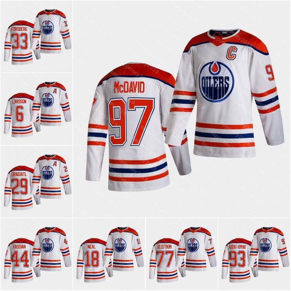 

97 connor mcdavid women edmonton oilers 2021 reverse retros jersey kris russell drake caggiula zack kassian nugent-hopkins 4 russell jerseys, Black