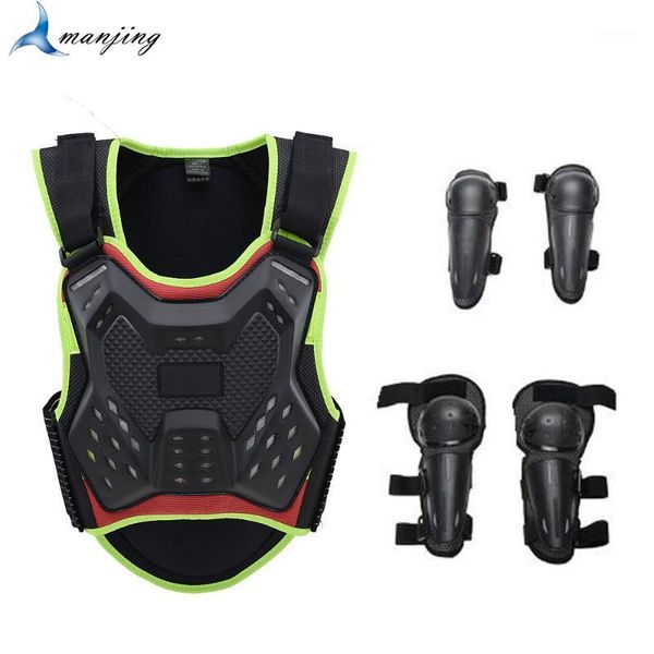 

kids full body armor with gift for height 0.8-1.6m child baby youth motocross body armor vest suits chest back knee elbow guard1