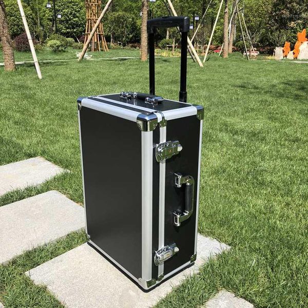 

20 inch pull rod toolbox hardware tools aluminum alloy case pgraphic equipment proof moisture-proof protection case1