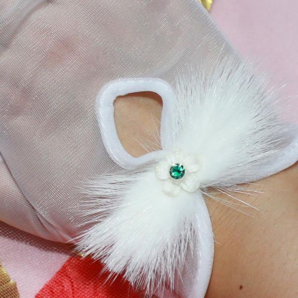 

white short transparent gloves bridal wedding gloves tulle feather vintage elegant women sheer gloves party dress glove h sqcstq