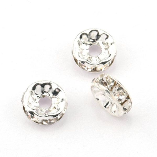 

50pcs / серия 8 мм rondelle красочного золото роза кристаллических шарики сыпучих шарики прокладки шарма rhinestone для ювелирных изделий di