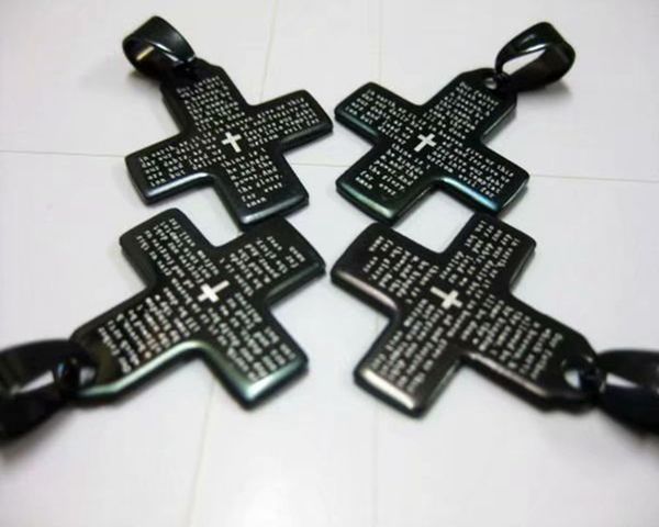 

10 pcs black amulet cross punk design pendant, Slivery;golden