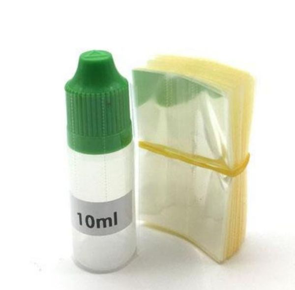 2022 Schrumpfschlauch, transparente PVC-Wickelfolie für 5 ml, 10 ml, 15 ml, 20 ml, 30 ml, 50 ml Plastikflaschen, E-Flüssigkeitsflaschen, Schrumpfband