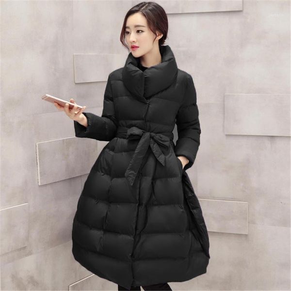 

new winter jacket women elegant loose padded student down cotton coat female warm thick oversized winter parkas outerwear q30971, Black