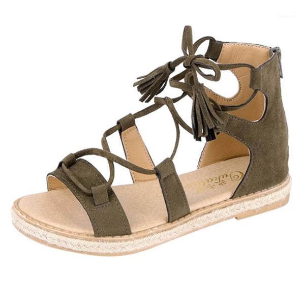 

sandals women summer 2021 female shoes woman roman flat beach open toe cross straps1, Black