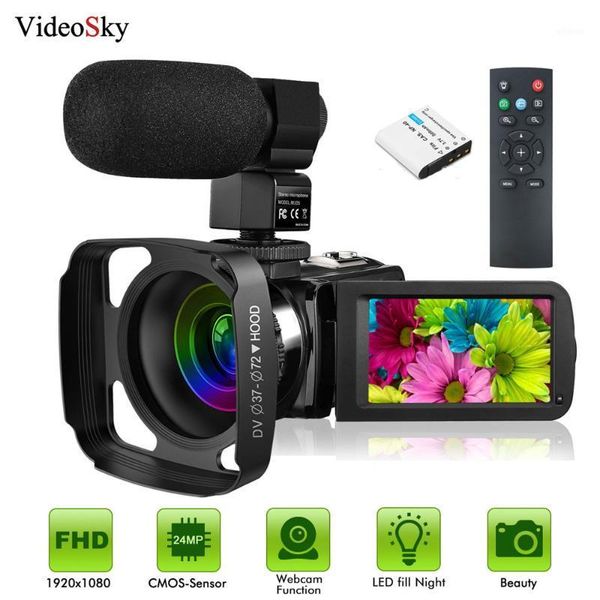

camcorders videosky vlogging camera night vision touch screen 1080p portable digital with microphone for yotube1