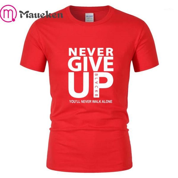 

2019 you'll never walk alone never give up t-shirt men 100% cotton klopp o neck t shirts for fans1, White;black