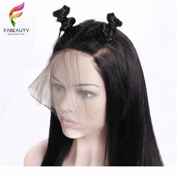

360 кружева фронтальный парик человеческих волос парики 150% прямые бразильские реми волосы для черных женщин бесплатная доставка fabeauty п, Black