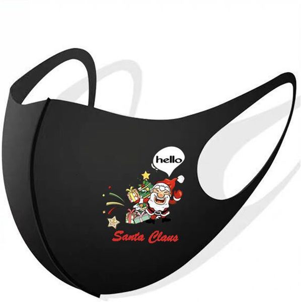 

mask santa gift designer face masks christmas printing boys girls dustproof washable men women classic black facemask4dh