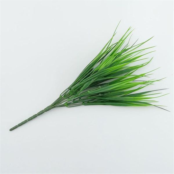 

2019 новый 7 вилка зеленая трава искусственные установки для пластиковые цветы домохозяйство детевые деревенские украшения клевер завод опто