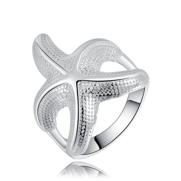 

classic starfish silver color rings women charm cute fashion jewelry refinement christmas gifts r538 h bbymhu