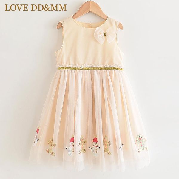 

love dd&mm girls dresses 2021 new wear sweet embroidery lace bow mesh dress for girl 3-8 years1, Red;yellow