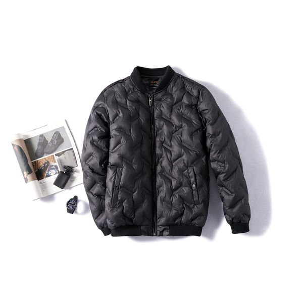 

parkas winter cotton of the men 2020 new thick fashion baseball plus size couple solid color released jacket s, Black