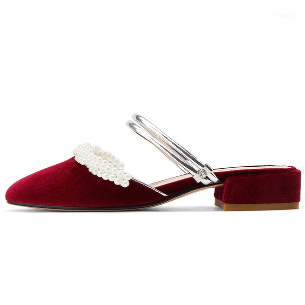 

slippers low heel women outdoor summer casual fashion rhinestone slides velvet comfort mules sandals1, Black