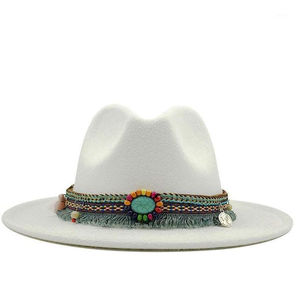 

new men women wide brim wool felt panama hat with belt buckle jazz cap party formal hat in pink,black x xl1, Blue;gray