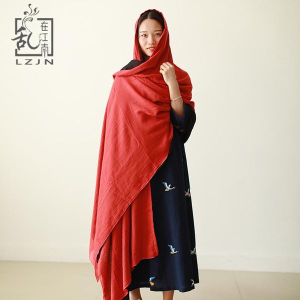 

lzjn hit color large scarf women cotton shawl 3m extended long scarves india nipal style headscarf cape bandana wrap mf-49, Blue;gray