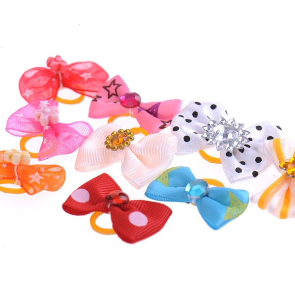 

products pet grooming accessories 200pcs dog bow handmade hair little flower bows for small dogs charms gift