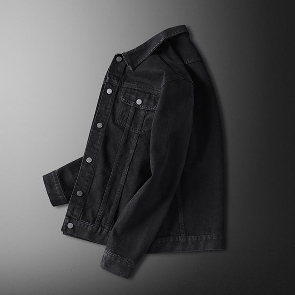 

2021 Autumn New Arrival Men's Coat Black Spring Denim Cotton Jacket Quality Jean Plus Size M-3xl SBN2, Black;brown