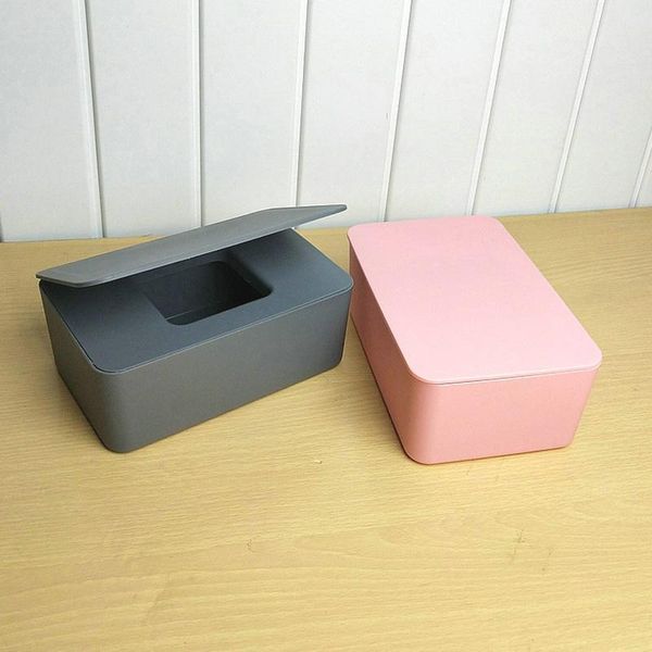 

dustproof tissue storage box case wet wipes dispenser holder with lid for home office desk car ac889