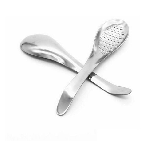 

practical stainless steel garlic ginger grater grinder lemon zester spoon wasabi grinding tools kitchen jllvlp lajiaoyard