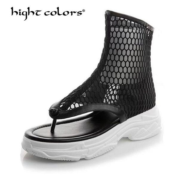 

boots summer style wedges shoes woman 2021 fashion women sandal gladiator sandals 1822, Black