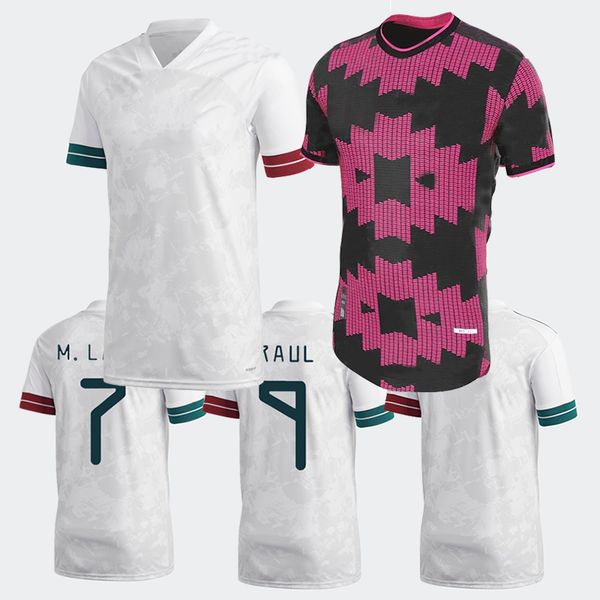 

2020-21 season mexico home and away c. vela and a. guardado fans soccer jerseys high-quality jerseys (choose flocking, Black;yellow