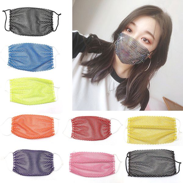 

fashion blingbling shiny sequins designer face mask party accessories women face masks designer mask earloop washable masks
