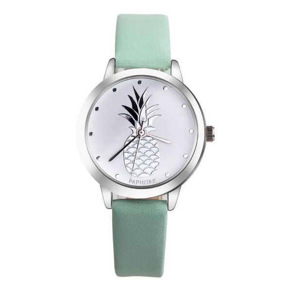 

womens pineapple faux leather analog quartz watch good sell watch relojes de mujer dignity oct.12, Golden;silver