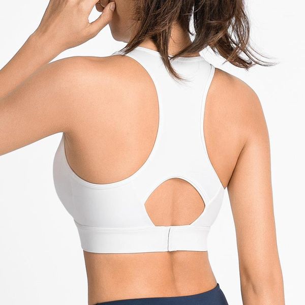 

gym clothing sports bra cropped woman push up yoga high support underwear i-shaped workout tank fitness elastic running vest1, White;black