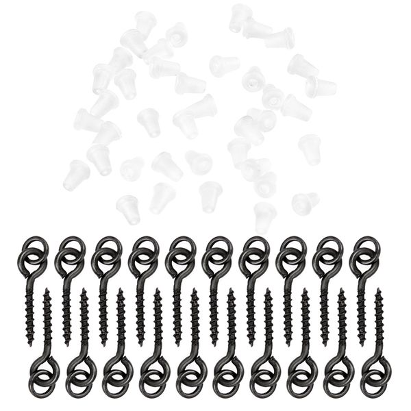 

400 шт. threaded courie bait винты рыболовные крючки стоп крюк крюк котлы стопор рыбалка крючка блокировка бусина карп рыболовный клемма