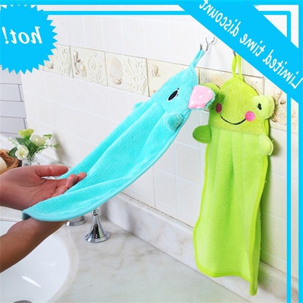 

cute cartoon super soft coral velvet towel kitchen hanging water absorbent dishcloth
