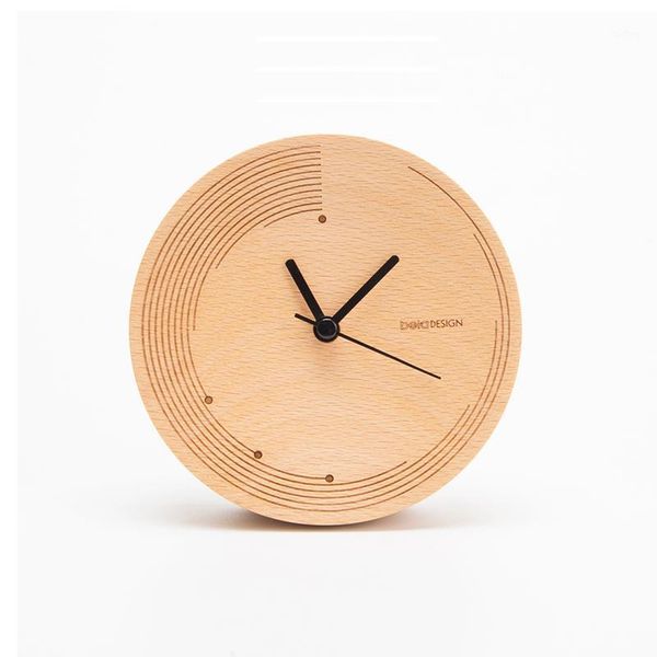 

simple wooden silent desksmall clock fashion art bedroom wood small desk clock1
