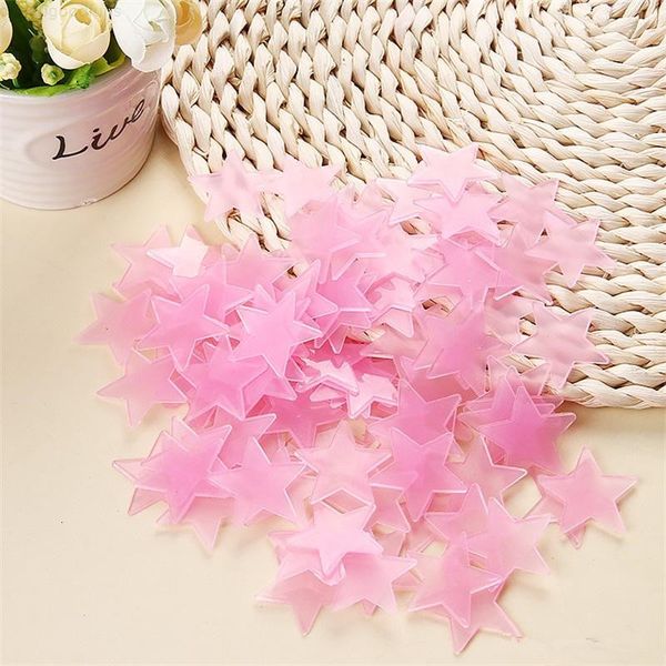 

3cm star wall stickers stereo plastic fluorescent paster glowing in the dark decal for baby room dhl free