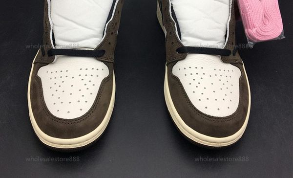 

2021 1 high og travis scotts cactus jack suede dark mocha ts sp 3m basketball shoes men women 1s low travis scotts sneakers, Black