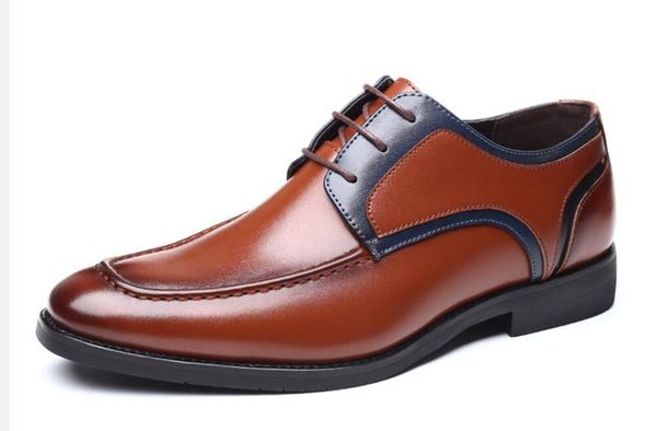 

2021 autumn leather dress shoes men shoes for offical business casual formal for wedding party homecoming prom, Black