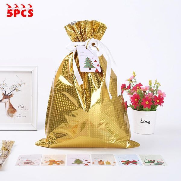 

5pcs gift bags drawstring christmas favor party xmas festivals portable1