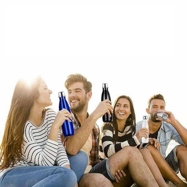 

a-a-cola shaped double layers vacuum stainless steel 500ml creative cups coke water bowling bottles dha56