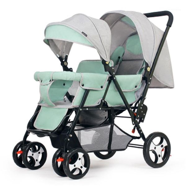 

strollers# twins baby stroller luxury fashionable pram high-landscape carriage1