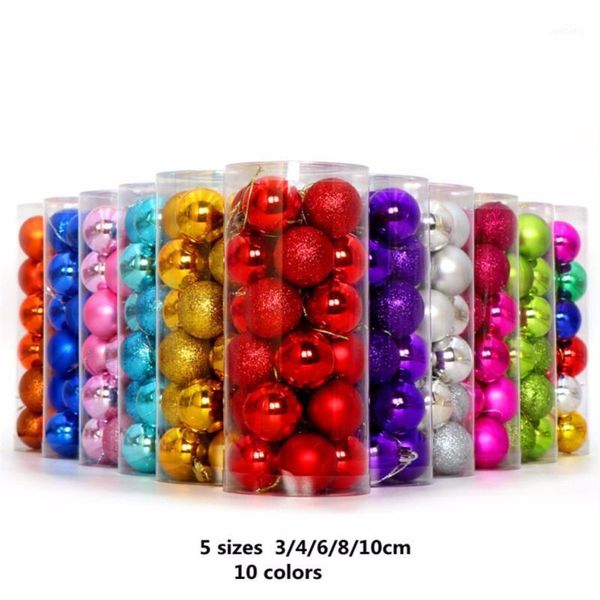 

party decoration 24pcs 8cm christmas tree ornament balls decorations hanging bling plastic home ornament1