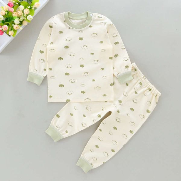 

autumn set children's pants spring underwear pajamas men's and women's home baby cloth korean version, Blue;red