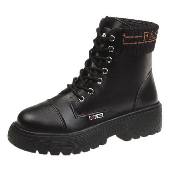 

boots autumn/winter 2020 boots children's platform ankle student casual trend women women's, Black