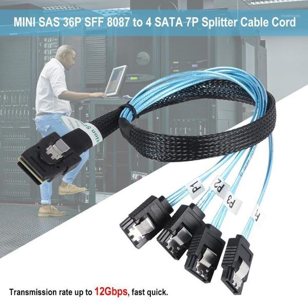 

computer cables & connectors g0101 mini sas 36p sff 8087 to sata 7p hard drive transmission cable data speed can reach 12 gbps fast1