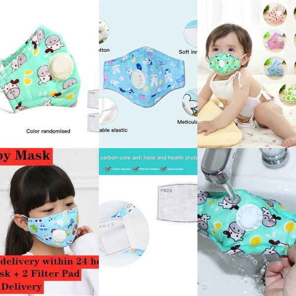 

non fabric vertical folding woven baby real children mask with breath valve anti dust antibacte v9ui