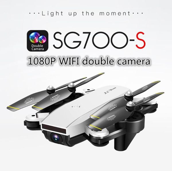 

drones sg700-s rc quadcopter with camera 1080p wifi fpv foldable selfie drone white