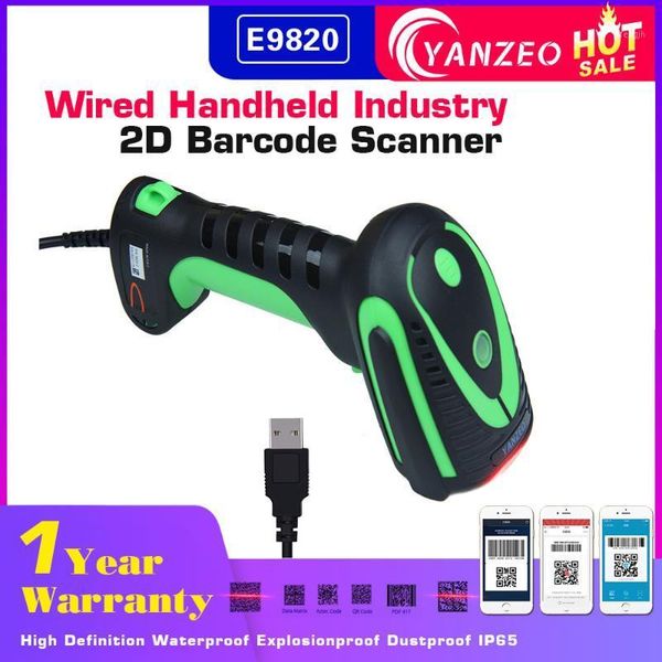 

2d usb industry barcode scanner waterproof 1d/2d qr bar code reader for payment computer screen scan1