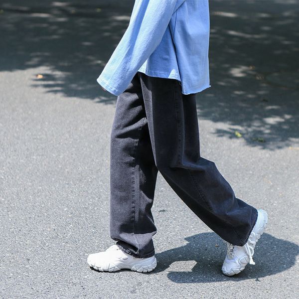 

2021 men's brem pants spring autumn new retro-male and female slacks straight-line scrubbing trousers pure classic youth zpav, Blue