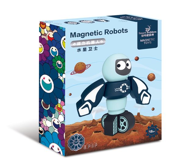 

kid toys early learning magnetic blocks robot transformation series creative magnetic puzzle toys 2021 sell gift of the child