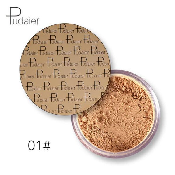 Pudaier Brighten Oil Control Mineral Matte Loose Powder Concealer Setting Face Foundation Powder For Dark Skin Makeup