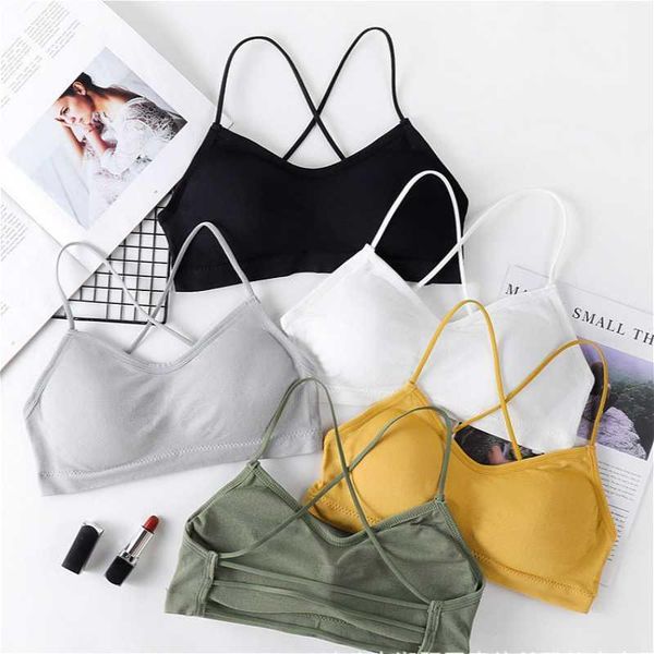 

halter bandage bralette crop women tank tees sleeveless short tee shirt high street party bustier white tube