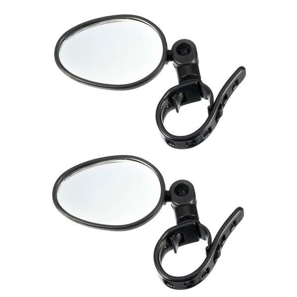 

2pcs black bicycle rear mirror 360 degree rotate wide angle handlebar rearview mirror for bike mtb bicycle cycling accessories